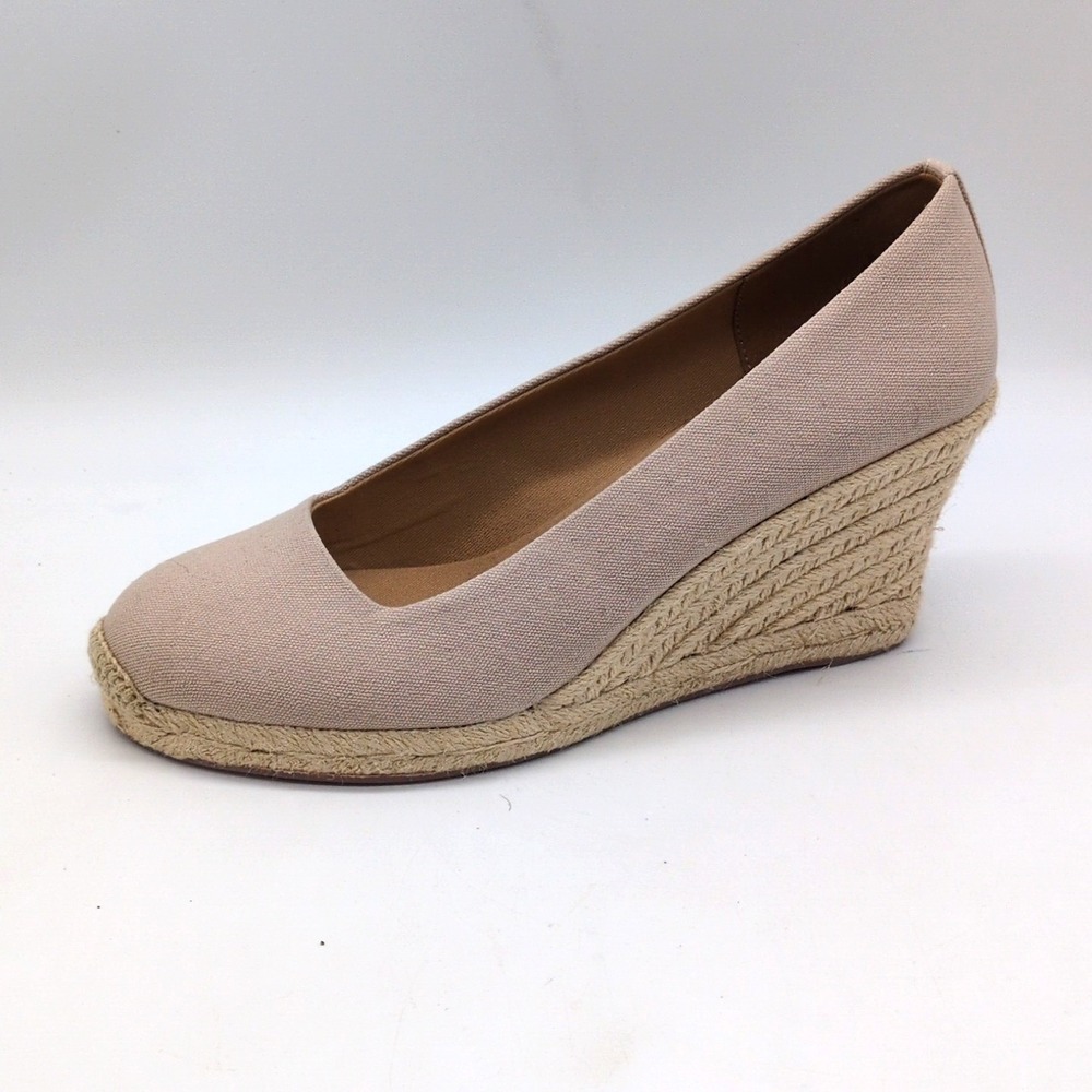J. Crew Shoes Womens Beige 8. 5 Espadrille Wedge Pumps Fabric Classic AL003